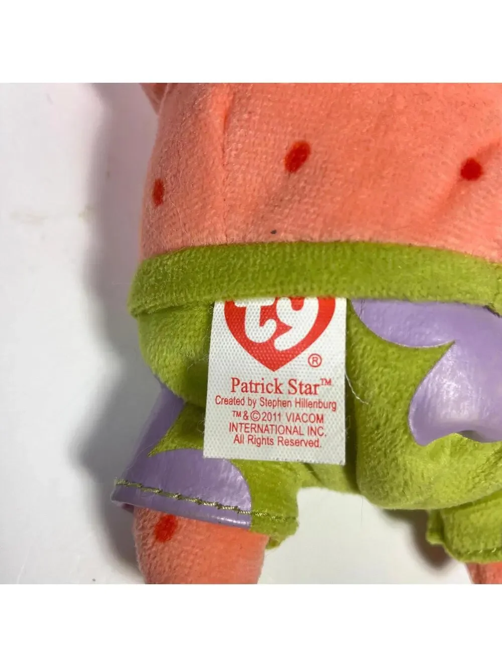 7-8” 2012 Ty Beanie Babies Nickelodeon SpongeBob SquarePants & Patrick Plush